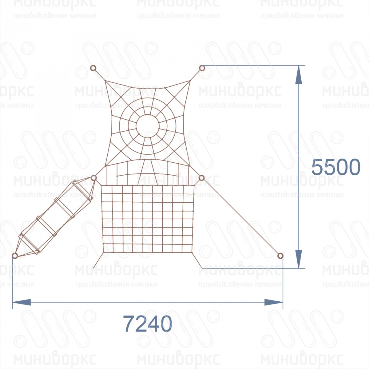 Канатные полосы препятствий – M-0003.20-4w | картинка 4