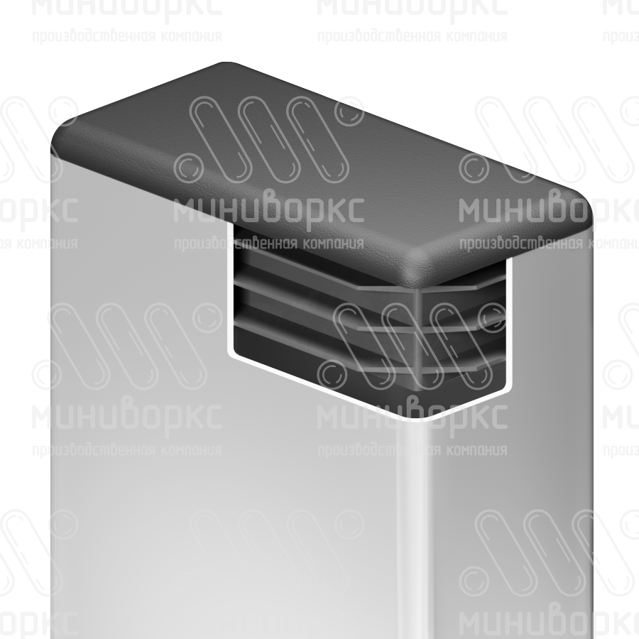 Прямоугольные заглушки для труб 80x40 – ILR80x40+3,2-BIANCO | картинка 4